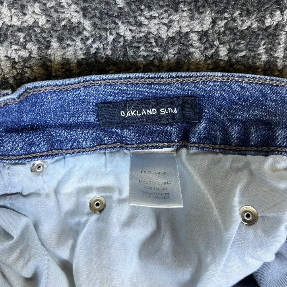 Flag & Anthem Jeans Mens 38x30 Oakland Slim Blue Medium Wash Stretch FA20DN434E